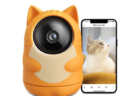 猫の安否を確認できるネコ型カメラ「にゃんボット」レンズが360度回転して自動追尾する機能を搭載