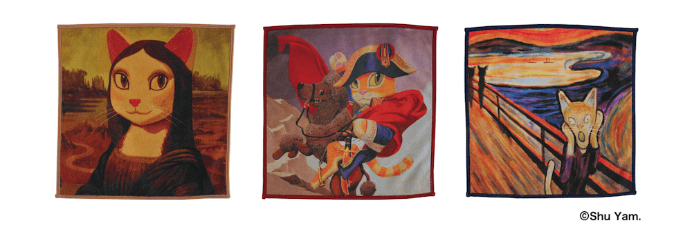 銀座、有楽町、池袋、博多に猫アイテムの自販機が出現！世界的な名画を