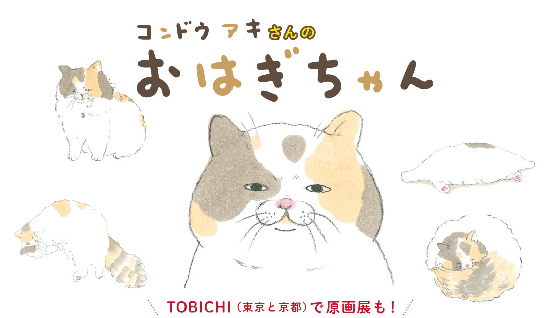コンドウアキさんが描く三毛猫キャラクター『おはぎちゃん』