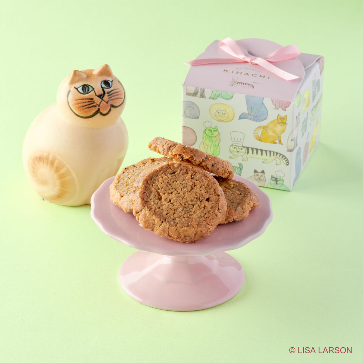 猫パッケージのプティBOX 紅茶クッキー by KIHACHI ×リサ・ラーソンのコラボ第2弾