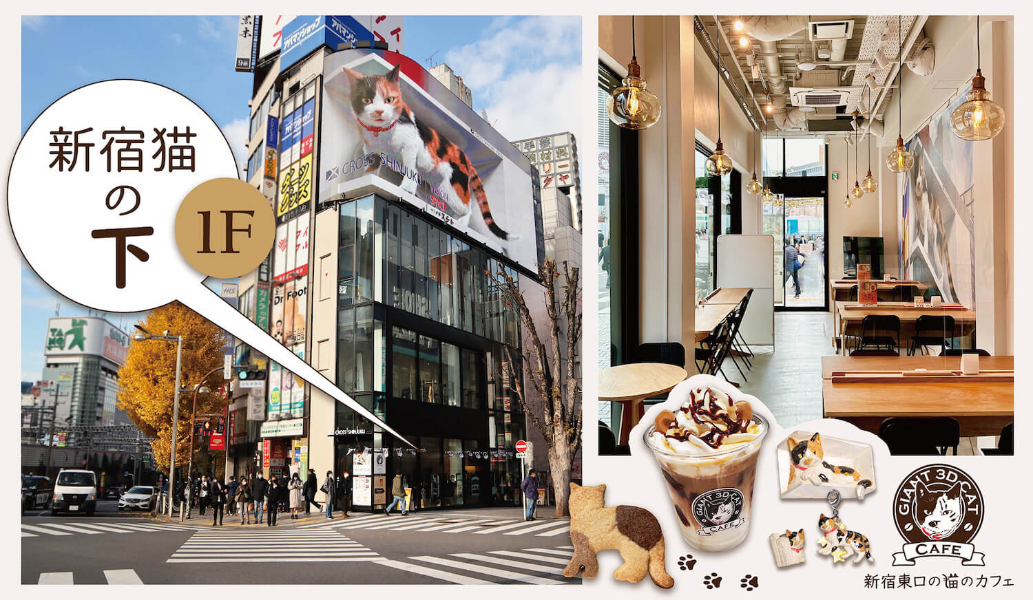新宿東口の猫のカフェ 外観＆店内イメージ
